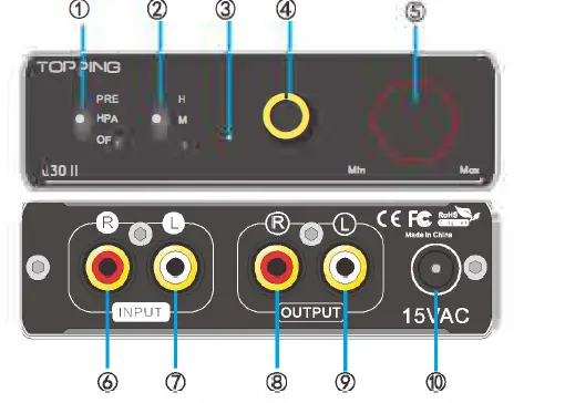 TOPPING TP110 L30 II Headphone Amplifier Preamplifier 1