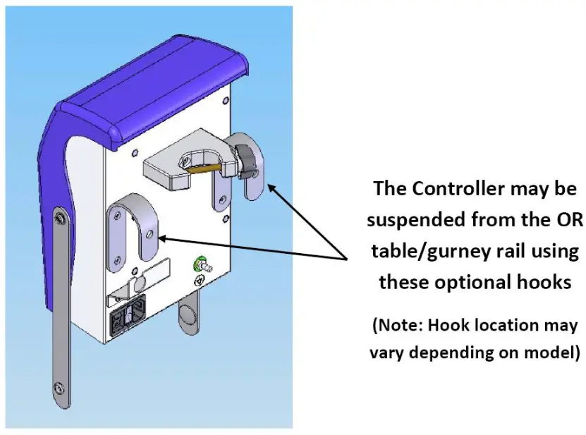 HOTDOG WC0x Patient Warming System Controller - Rail Hooks