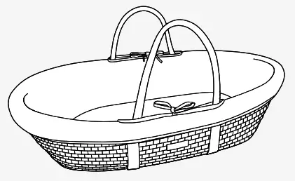 Silver Cross Moses Basket and Stand-