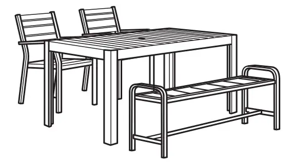 IKEA SJÄLLAND Outdoor Living Furniture Series - Easy dinnertime