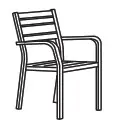 IKEA SJÄLLAND Outdoor Living Furniture Series - chair with armrest