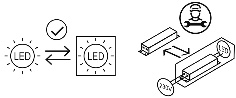 Knightsbridge BT9ACTS 230V IP65 9W CCT Adjustable LED Bulkhead with Sensor-fig8