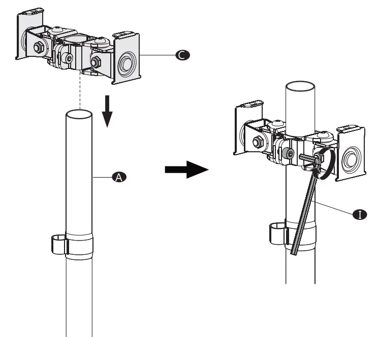 WALI MF002S Articulating Monitor Desk Stand - Step 2