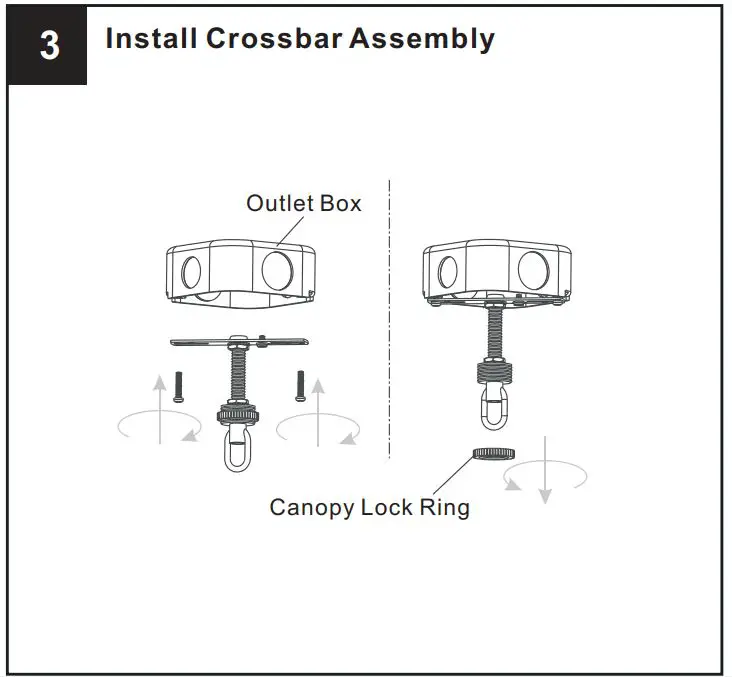 QUOIZEL ROW5022MBK Rowland 5-Light Matte Black Chandelier - Install Crossbar Assembly