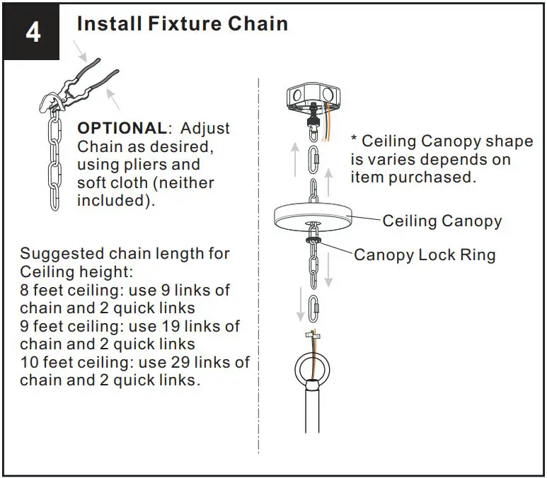 QUOIZEL ROW5022MBK Rowland 5-Light Matte Black Chandelier - Install Fixture Chain