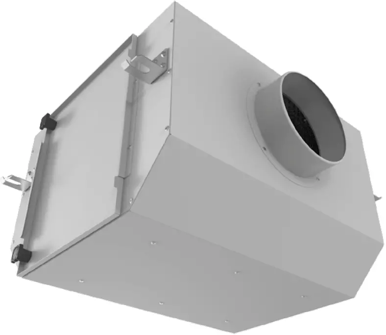 BLAUBERG Ventilation Clean Box 100 Filter Box with Panel Filters for Round Air DuctsBLAUBERG Ventilation Clean Box 100 Filter Box with Panel Filters for Round Air Ducts