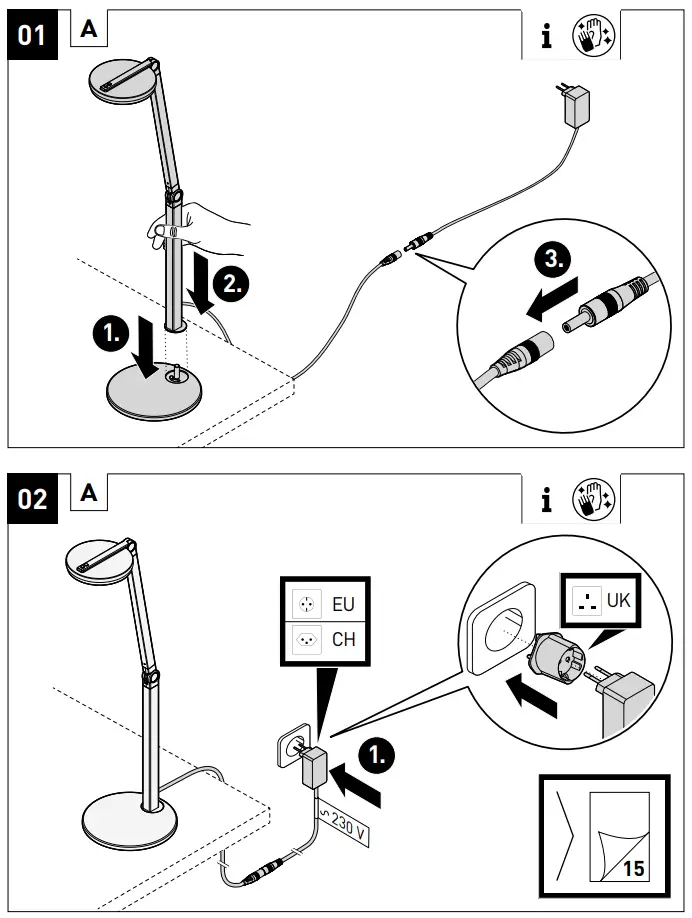 TRILUX CULTEGA T COM LED Compact Desktop Luminaire - fig 3