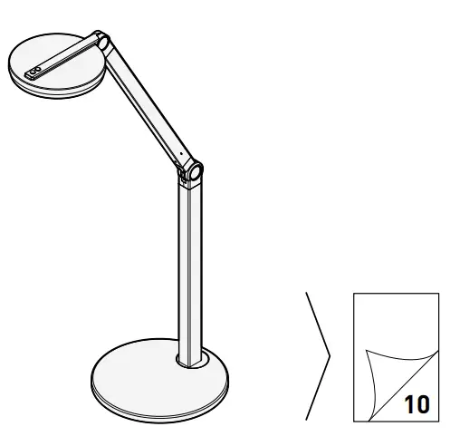 TRILUX CULTEGA T COM LED Compact Desktop Luminaire - fig