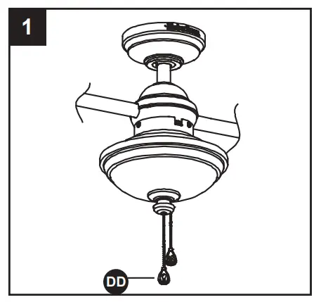Harbor Breeze L0982-CBK Twin Breeze II Ceiling Fan - fig 41