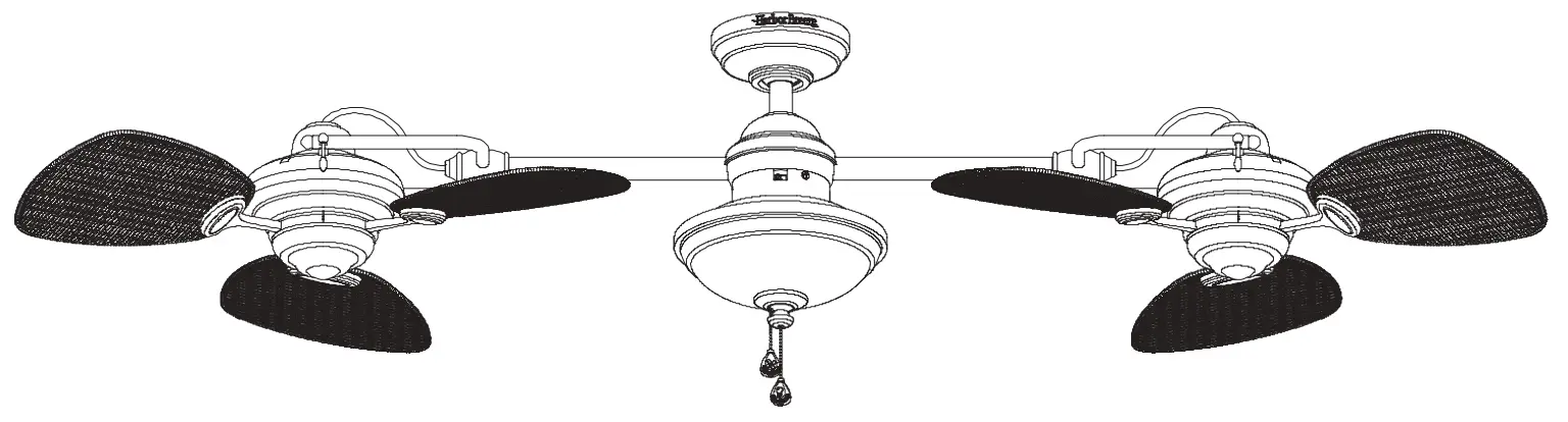 Harbor Breeze L0982-CBK Twin Breeze II Ceiling Fan