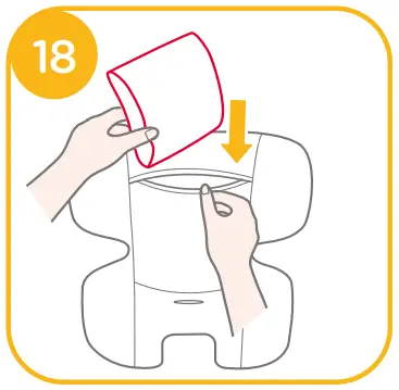 Securing Child in the enhanced Infant Child Restraint