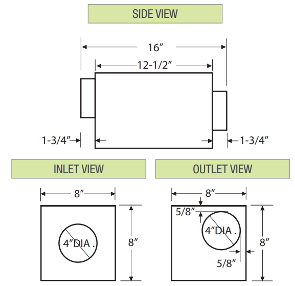 Alde VS Series In Line Ventilators Fan - fig