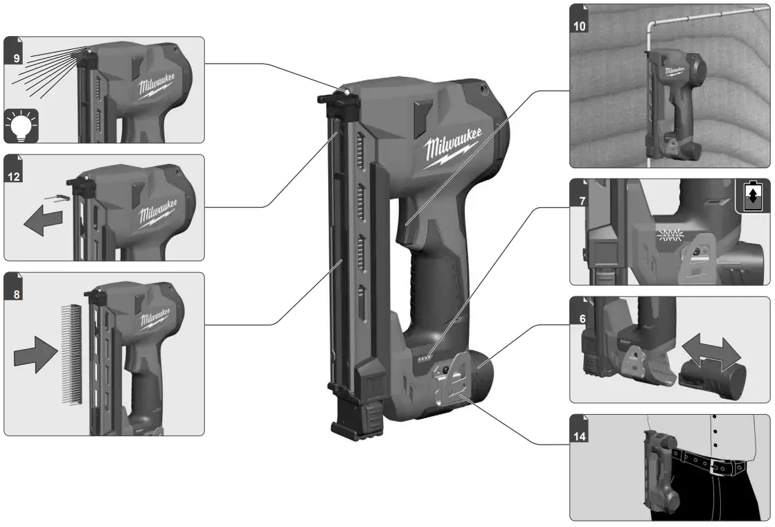 Milwaukee M12 BCST Sub Compact Cable Stapler - Figure 1