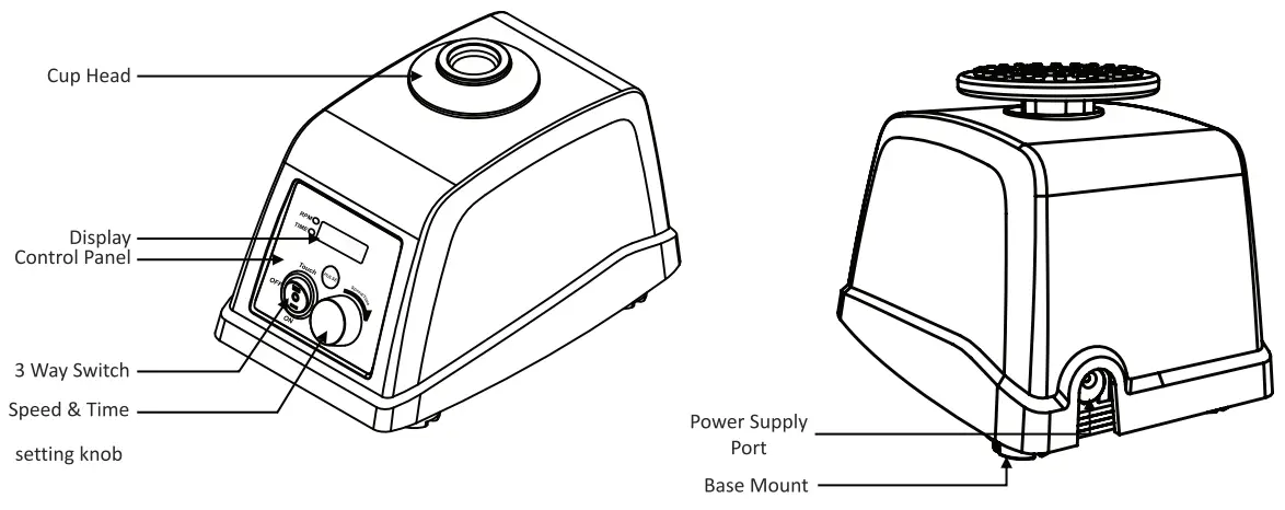 NEUATION iSwix VT Digital Vortex Mixer - Part Listing
