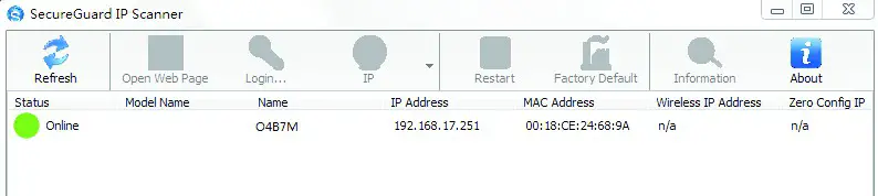 Speco O8FBMS1 Network Camera -Operation