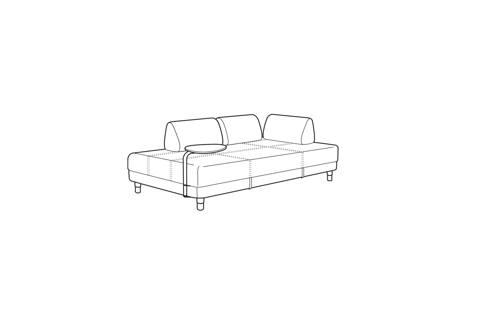 Ikea Flottebo Sofa-bed (90×200 Cm) Side Table User Guide