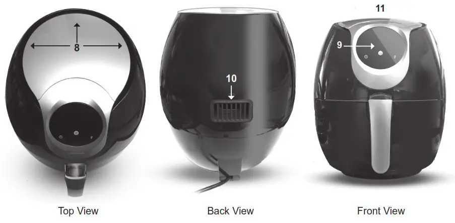 PowerXL AF 240 Air Fryer XL- Air Outlet Vent