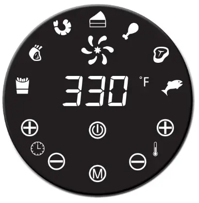 PowerXL AF 240 Air Fryer XL- Digital Control Panel 2