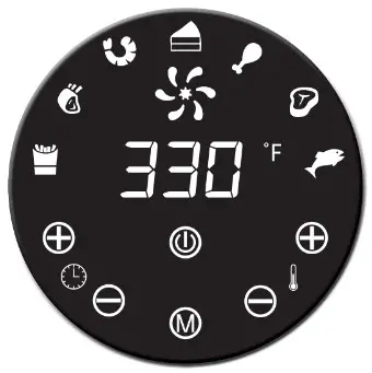 PowerXL AF 240 Air Fryer XL- Digital Control Panel 3