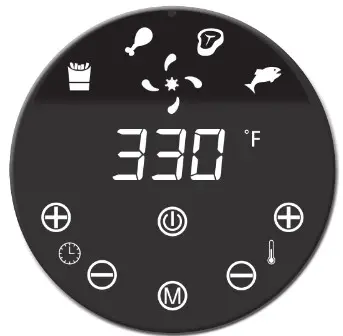 PowerXL AF 240 Air Fryer XL- Digital Control Panel 4