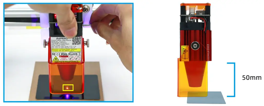 AUFERO LU2 4 LF Laser Module- aluminum plate