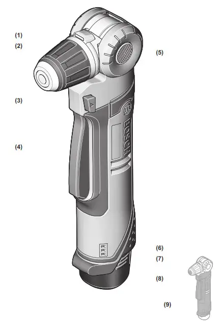 BOSCH GWB 12V 10 Professional Cordless Angle Drill- 2