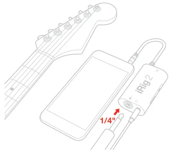 Connect your guitar, bass or other mono