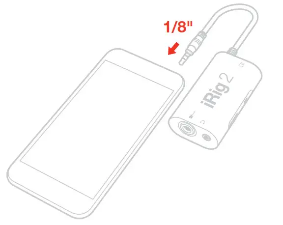 Plug your iRig 2 into your device