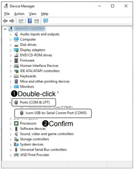 iCOM CS IP100H License Free IP Radio for WLAN - COM port number 2