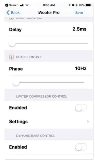 EARTHQUAKE SOUND MiniMe DSP P-15 Subwoofer - bandwidth