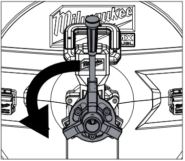milwaukee MXF500 MX Fuel Sewer Drum Machine - retract