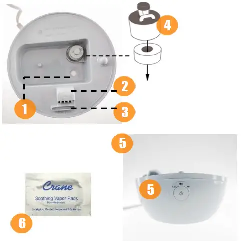 Crane R-EE-5302 Droplet 0.5 Gallon Ultrasonic Cool Mist Humidifier 2