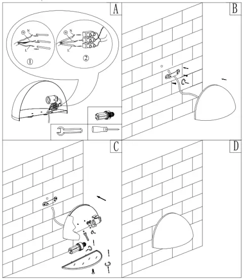 nordlux Scorpius Outdoor Wall Light - off1
