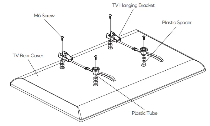kogan TU9220 Series 9 58 Inch Smart HDR 4K LED TV - screws