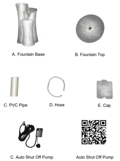 XBRAND CR3617FTNA Sphere Cascading Fountain - What is included