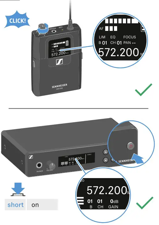 SENNHEISER XSW IEM EK XS Wireless In-Ear Monitoring System - On