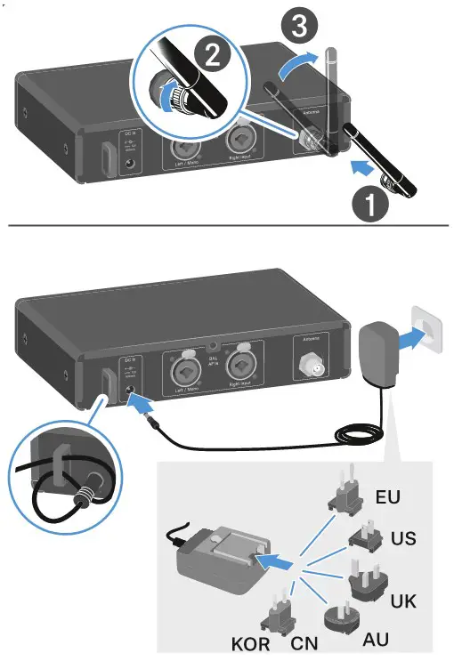 SENNHEISER XSW IEM EK XS Wireless In-Ear Monitoring System - Setup
