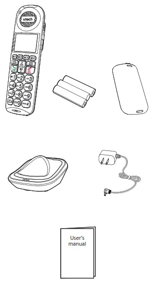 vtech Amplified Accessory Handset Big Buttons Display - box