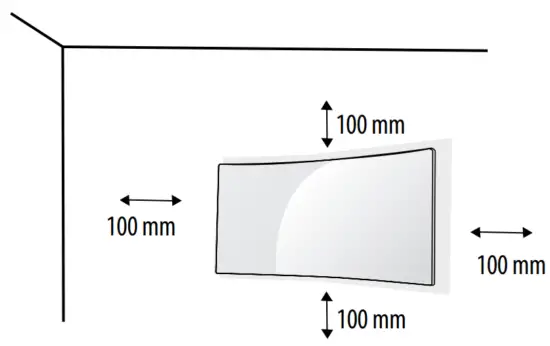 LG 34WL75C 34 Inch 21 9 UltraWide QHD Curved IPS Monitor - Installing on the Wall