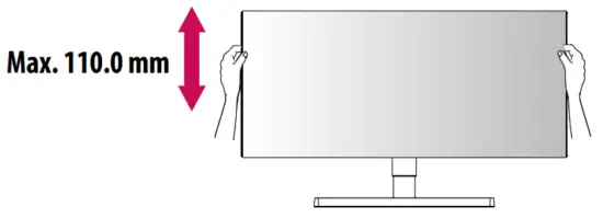 LG 34WL75C 34 Inch 21 9 UltraWide QHD Curved IPS Monitor - Stand Height