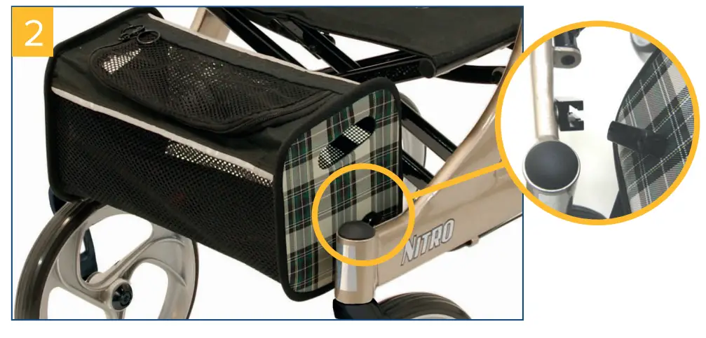 drive B009SOC9PI Nitro 4 Wheel Rollator Walker With Seat - FIG 10