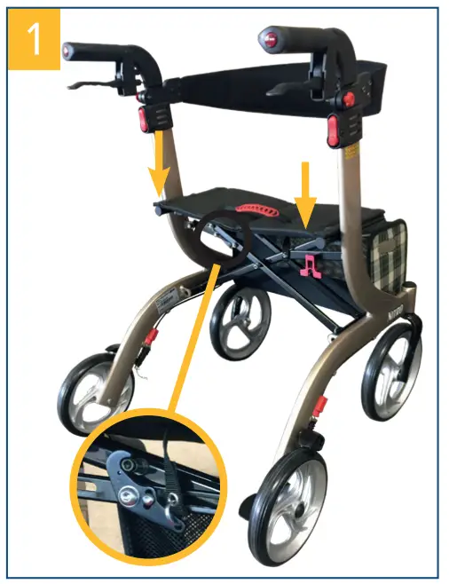 drive B009SOC9PI Nitro 4 Wheel Rollator Walker With Seat - FIG 11