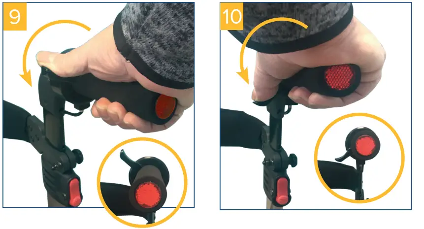 drive B009SOC9PI Nitro 4 Wheel Rollator Walker With Seat - FIG 5