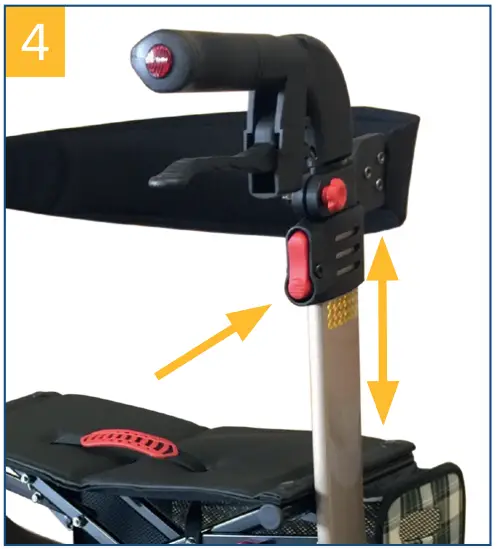 drive B009SOC9PI Nitro 4 Wheel Rollator Walker With Seat - FIG 6