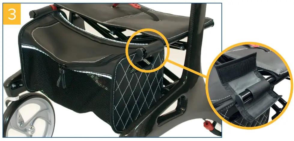 drive B009SOC9PI Nitro 4 Wheel Rollator Walker With Seat - FIG 9