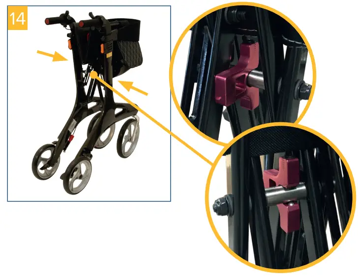 drive B009SOC9PI Nitro 4 Wheel Rollator Walker With Seat - FIG