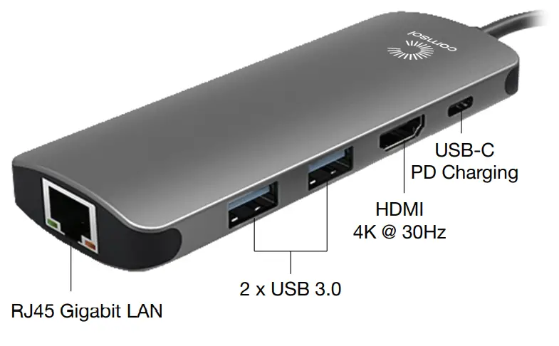 comsol CMMP07 USB C Multi Port Adapter - fig