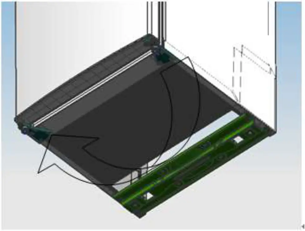 inventor DP1442S Double Door Refrigerator - bottom hinge