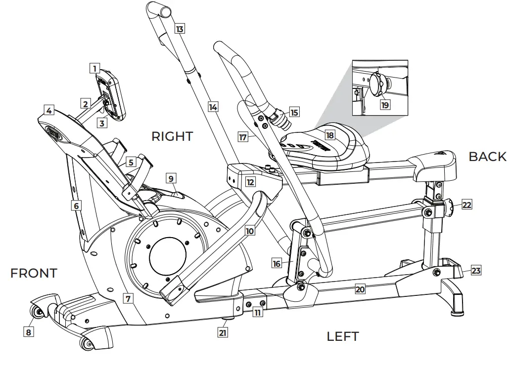 TEETER Power10 Elliptical Rower - fig 51