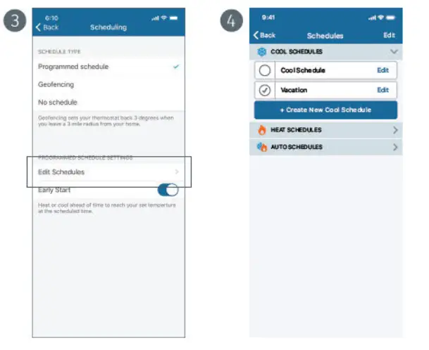 sensi Thermostat - S C H E D U LI N G 2